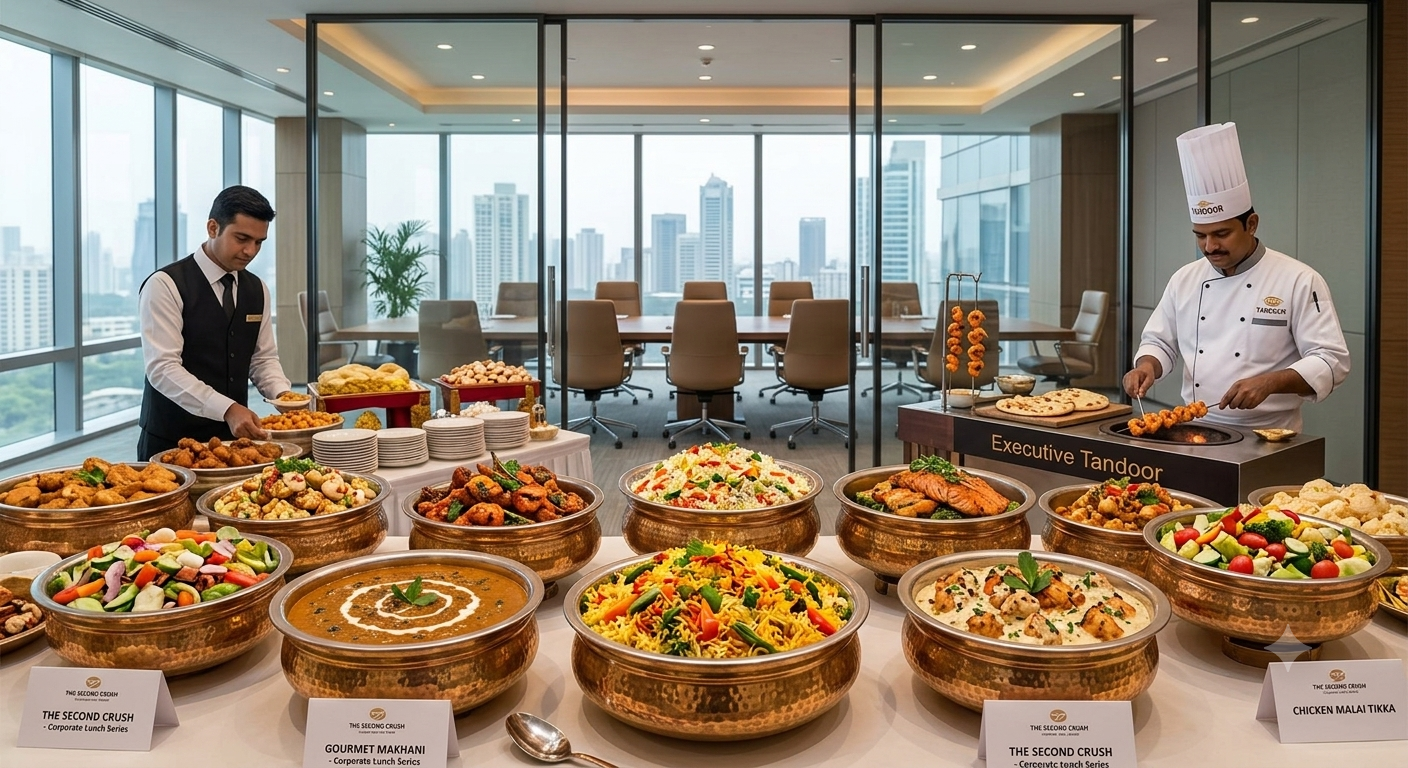 Corporate Executive Vegetarian Catering Setup